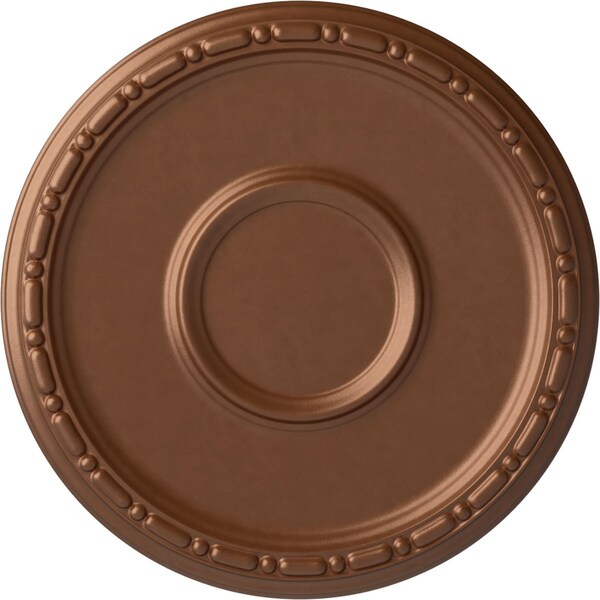 Ekena Millwork Medea Ceiling Medallion (Fits Canopies up to 5 1/2"), 16 1/2"OD x 1 1/2"P, Polished Copper CM16MDPOS - main